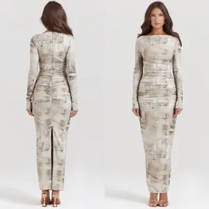 HOUSE‎ OF CB 'Lanetta' Pale Sage Print Maxi Dress NWOT size XS thumbnail 2