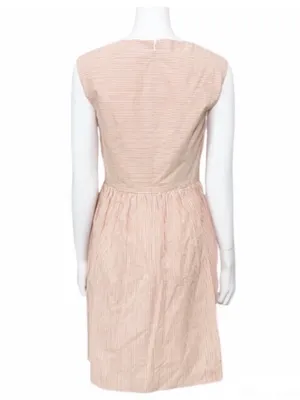 Brooks Brothers Striped Cotton Seersucker Dress 4 Ruffle Front thumbnail 5