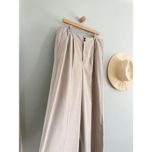 Madewell | NWT The Harlow Wide-Leg Trouser Brushed Twill Pebble Stone | Sz 14 thumbnail 4