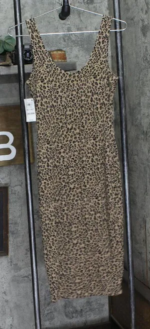 NWT Bar III Womens Petite Animal-Print Bodycon Midi Dress Molly Cheetah Brown PP thumbnail 1