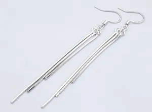 Women Korean Style Tassel Sterling Silver Earrings thumbnail 3