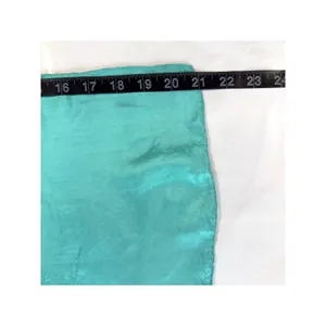 Pure Silk Scarf Turquoise Teal 21x22 Hand Rolled Square Bandana Neck Hair Wrap thumbnail 7
