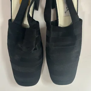 Black square toe chunky heeled shoes. Great condition. Worn twice! Size 7 1/2. thumbnail 2