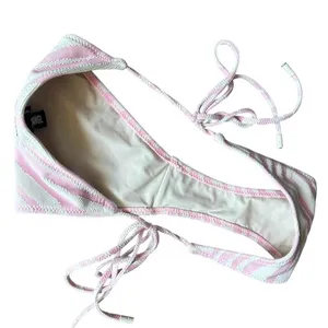 Triangle zebra pink tie up bikini bottoms  thumbnail 3
