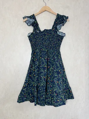 Hill House Home Women’s The Elizabeth Nap Mini Dress Sleeveless Smocked M thumbnail 2