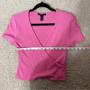 Forever 21 Pink Ribbed  Crop Top thumbnail 4