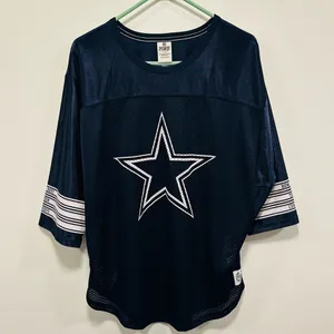 PINK Victoria's Secret Dallas cowboys nfl Navy star Jersey size large! thumbnail 1