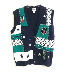 Vintage Koret knit nautical sweater vest L‎ thumbnail 2