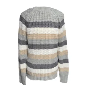 Sincerely Jules Neutral Striped Sweater Bundle M Coastal Grandma Cozy Knit Oversized thumbnail 5