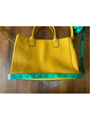 Kate Spade Margaux Saffron Yellow Satchel – Pebbled Leather Crossbody Tote thumbnail 14