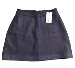 NWT WeWoreWhat Mini Skirt Indigo Comfort Raw Blue Size Small thumbnail 3