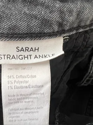 PAIGE Sarah Straight Ankle Raw Hem Jeans thumbnail 3