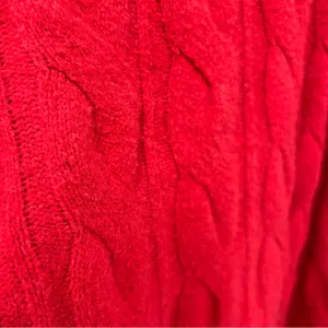 Aerie Vibrant Red Cable Knit Sweater size M oversized unisex thumbnail 12