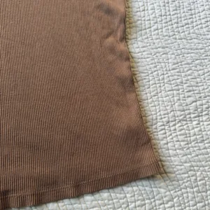 Theory Brown Ribbed Short Sleeve Top thumbnail 3