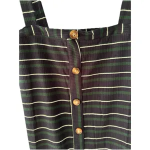 Olivaceous Striped Button Down Dress Sleeveless Mini Casual Summer Sun Dress Size M‎ thumbnail 7
