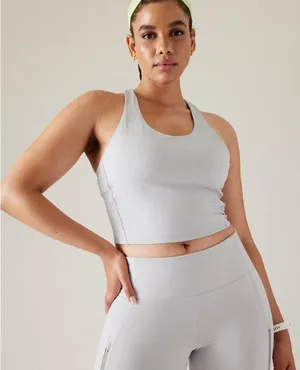 Athleta L Ultimate Longline Bra Large A-C Stratus Grey thumbnail 8