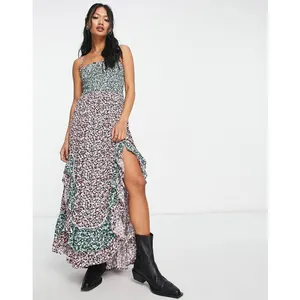 Free People Shirred Detail In Floral Print Maxi Dress Size S. B-3 thumbnail 4