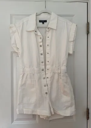 BLANKNYC Romper Denim White thumbnail 1
