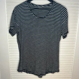 🖤Madewell Black and White Striped Fitted Short Sleeve T-Shirt thumbnail 3