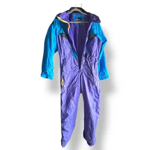 Vintage 90s Inside Edge Purple Blue One Piece Ski Suit‎ Youth XL Womens Fit Snow thumbnail 4