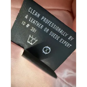 Black Rivet Pink Leather Jacket Womens Small Full Zip Collared Moto Pastel Coat thumbnail 4