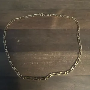 Vintage gold tone figaro chain necklace thumbnail 2