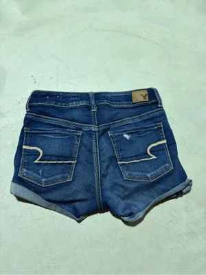 American Eagle Outfitters super stretch hi-rise shortie 2 denim jean shorts thumbnail 7