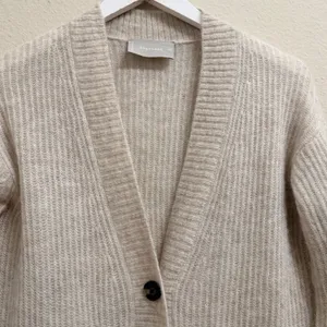 Everlane The Oversized Alpaca‎ Cardigan Oatmeal Cream/Gray Knit XXS Cozy Soft thumbnail 3