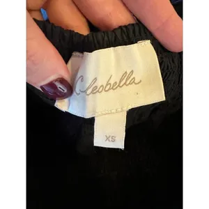 Cleobella Shirt Women XS Black Organic Cotton Ruffle Peplum Desi Tank Top Gothic thumbnail 11