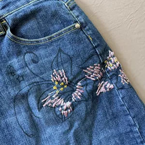 Vintage Baccini embroidered denim mini skirt thumbnail 4
