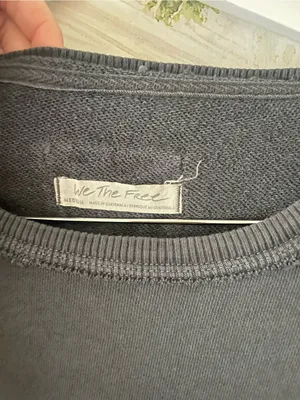 Free People We The Free Mari Muscle Sweatshirt Dress Size Medium in Charcoal thumbnail 4