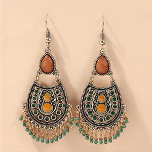 Bohemian Beaded Gypsy Tassel Drop‎ Earrings thumbnail 4