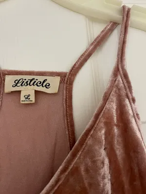 Blush Velvet Tank Boutique Pink Size L thumbnail 3