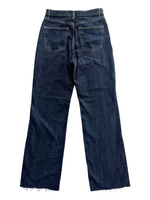 Zara Hi-Waisted Wide Legged Indigo Jeans size 8 thumbnail 2