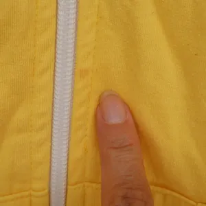 Banzai Hoodie Womens S/M Zip Up Yellow Raglan Sleeve Cotton USA Good thumbnail 4