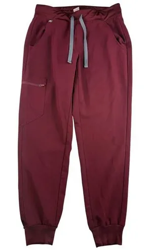 FIGS Women's Zamora Jogger Scrub Pants XS Burgundy thumbnail 1
