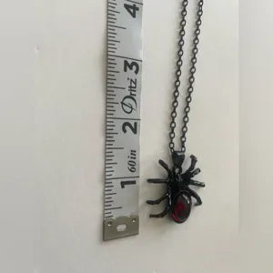 Gothic Black/Red Cute Spider‎ Pendant Necklace Punk Retro Style Fashion Jewelry thumbnail 12