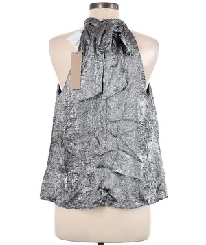 DO+BE NWT  Silver Halter Top thumbnail 2