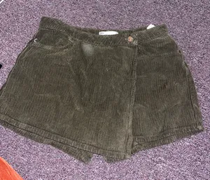 Zara Olive Corduroy Women Skort thumbnail 1