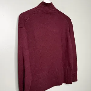 NWT Banana Republic Factory Wool Mock Neck Pullover Sweater Red Burgundy Size XS thumbnail 4