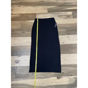 No Boundaries Maxi Skirt Size M Black Ribbed Knit High Waist Side Slit NWT thumbnail 4