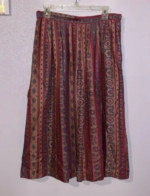 David Brooks vintage paisley pleated maxi skirt thumbnail 1