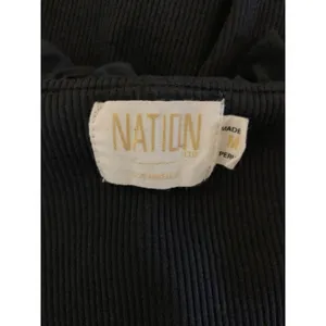 Nation LTD Medium Black Ribbed Ruffle Tie Front Long Sleeve Cardigan thumbnail 4