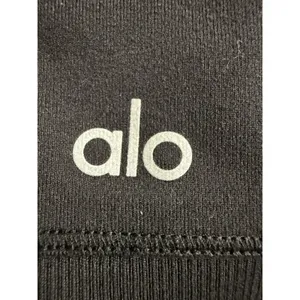 Alo Yoga High-Waist Legit Leggings Black Varsity Stripe Ribbed‎ Sz M thumbnail 5