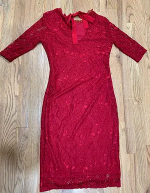 Glory Sunshine Red Lace Dress thumbnail 2