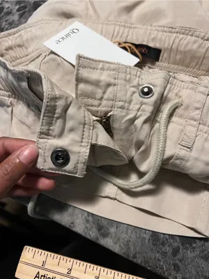 Quince Vintage Wash Tencel Women's Cargo Drawstring Pants Cream Size‎ L thumbnail 8