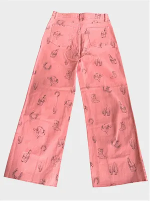 Easel Western Print Twill Pants Size S thumbnail 2