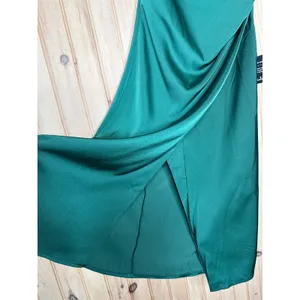 NWT Lulus Hollywood Woman Forest Green Satin Midi Dress Party Wedding Holiday L thumbnail 4