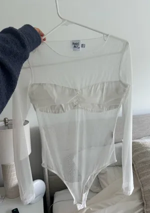 Princess Polly sheer long sleeve bodysuit  thumbnail 2