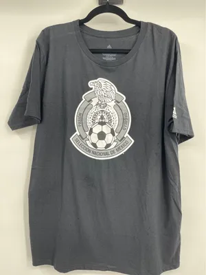 Adidas Womens Black Mexico Football Soccer National Team Logo T Shirt NEW Large thumbnail 1